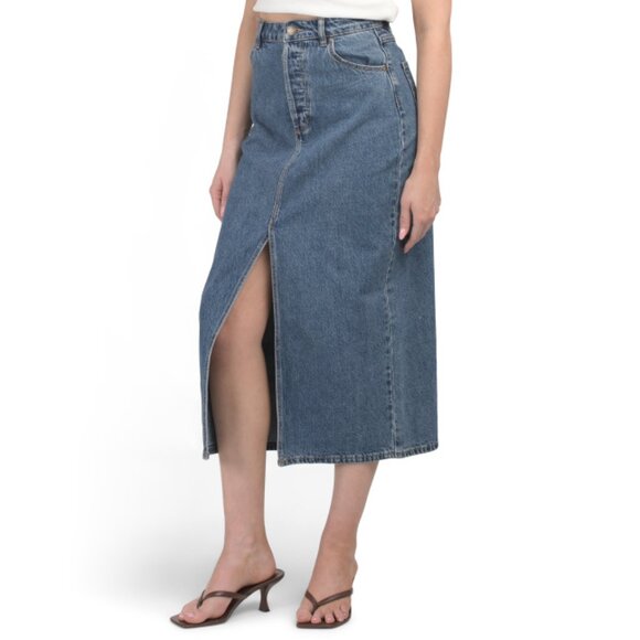 ADAM ET ROPE' ROLLA’S】CHICAGO SKIRT ROLLAS Vintage Blue Chicago Denim Skirt Skirts